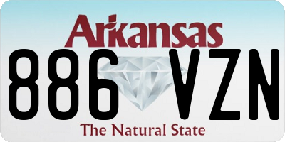 AR license plate 886VZN