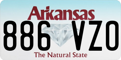 AR license plate 886VZO