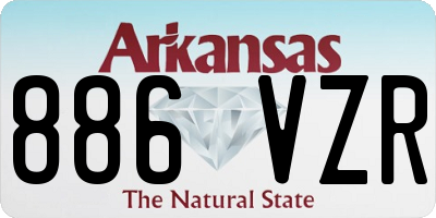 AR license plate 886VZR
