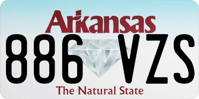 AR license plate 886VZS