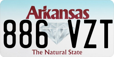 AR license plate 886VZT