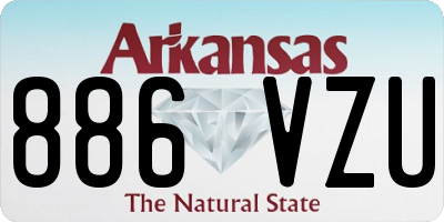 AR license plate 886VZU