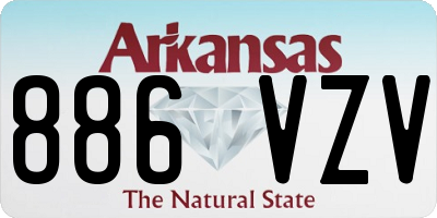 AR license plate 886VZV