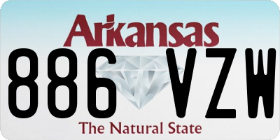 AR license plate 886VZW