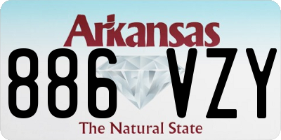 AR license plate 886VZY