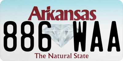 AR license plate 886WAA