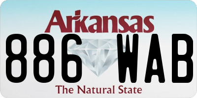 AR license plate 886WAB