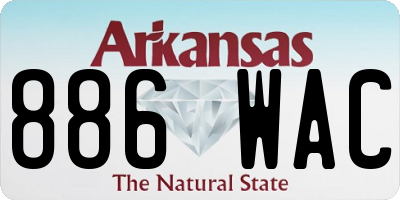 AR license plate 886WAC