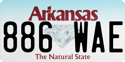 AR license plate 886WAE