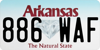 AR license plate 886WAF