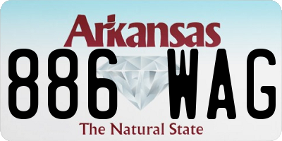 AR license plate 886WAG