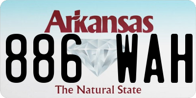 AR license plate 886WAH