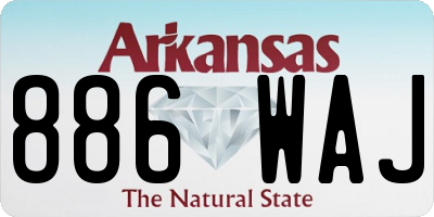 AR license plate 886WAJ