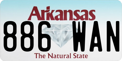 AR license plate 886WAN