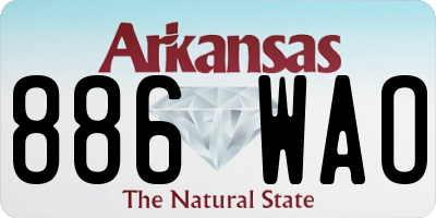AR license plate 886WAO