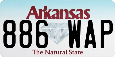 AR license plate 886WAP