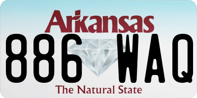 AR license plate 886WAQ