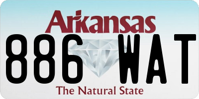 AR license plate 886WAT