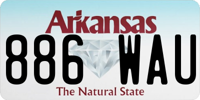 AR license plate 886WAU