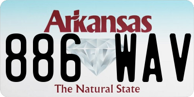 AR license plate 886WAV