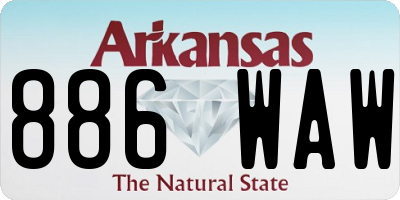 AR license plate 886WAW