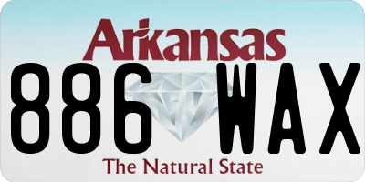 AR license plate 886WAX
