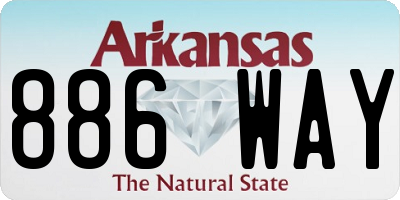 AR license plate 886WAY