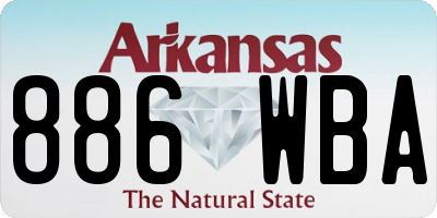 AR license plate 886WBA
