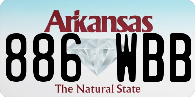 AR license plate 886WBB