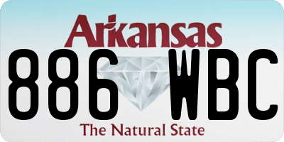 AR license plate 886WBC