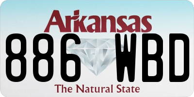 AR license plate 886WBD