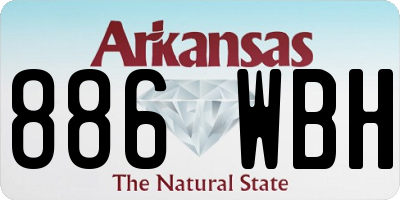 AR license plate 886WBH