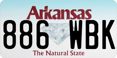 AR license plate 886WBK