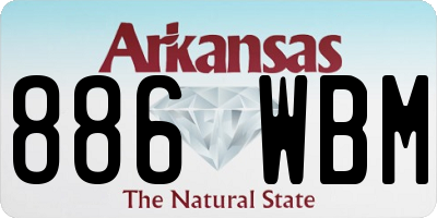 AR license plate 886WBM