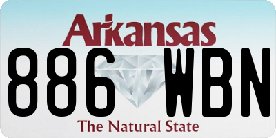 AR license plate 886WBN