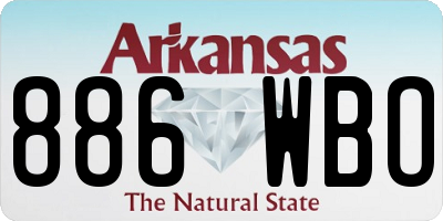 AR license plate 886WBO