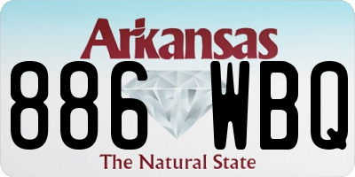 AR license plate 886WBQ