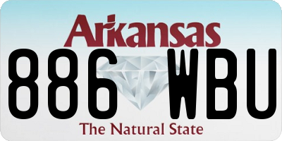 AR license plate 886WBU