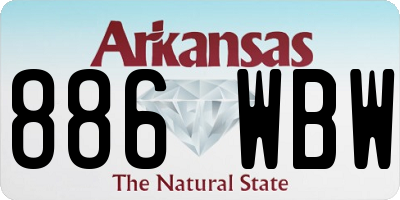 AR license plate 886WBW