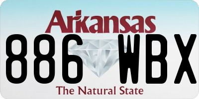 AR license plate 886WBX