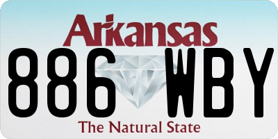 AR license plate 886WBY