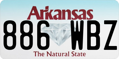AR license plate 886WBZ