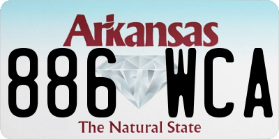 AR license plate 886WCA