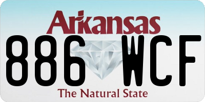 AR license plate 886WCF
