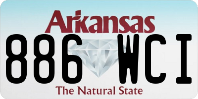 AR license plate 886WCI
