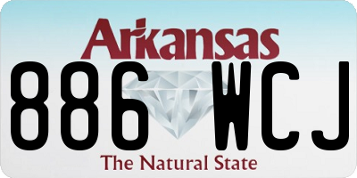 AR license plate 886WCJ