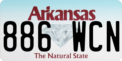 AR license plate 886WCN