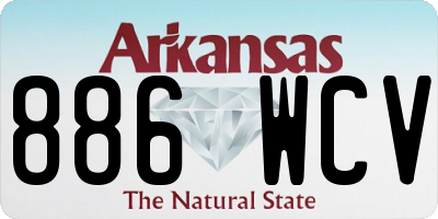 AR license plate 886WCV