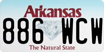 AR license plate 886WCW