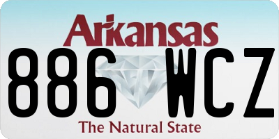 AR license plate 886WCZ